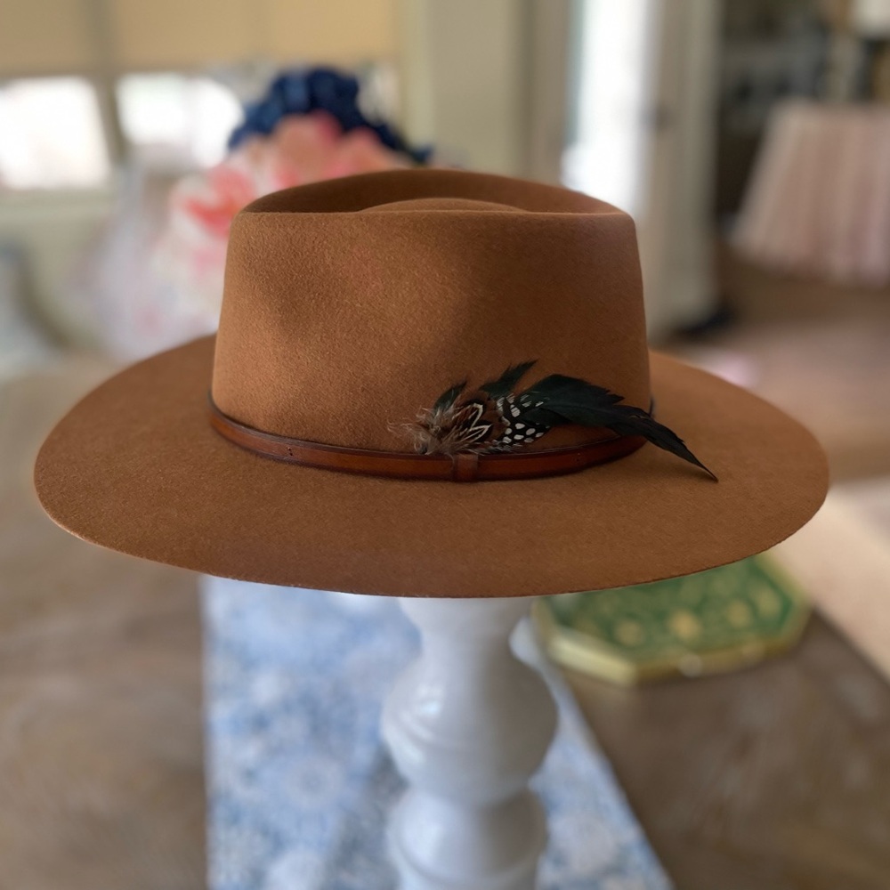 Goorin bros flat brim felt hat sz medium
